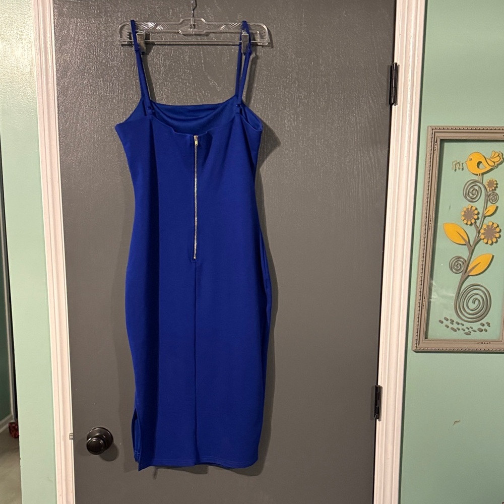 Lulu's Royal Blue Midi Bodycon Dress - Picture 3 of 3